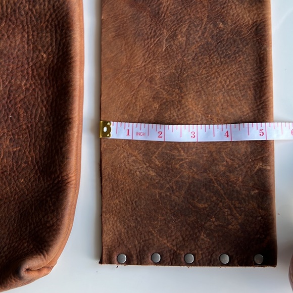 🔥Handmade Leather Tote and pouch Brown - Picture 15 of 17